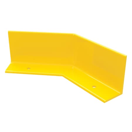 Vestil Steel Floor Safety Curb 45 Degree Corner 1/4 In. Thick Yellow FSC-14-45D-YL